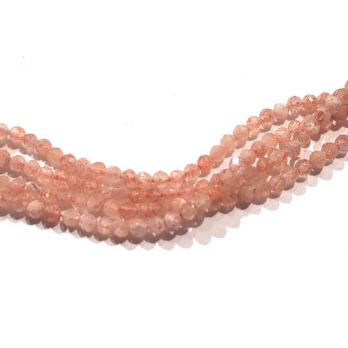 Sonnenstein Kugelstrang facettiert 2mm  - 1