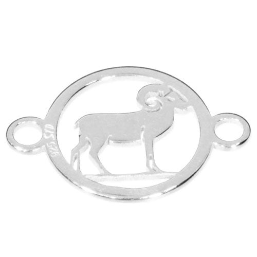 Sternzeichen Widder mit zwei Ösen Silber  - 1