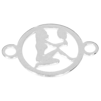 Sternzeichen Jungfrau mit zwei Ösen Silber  - 1