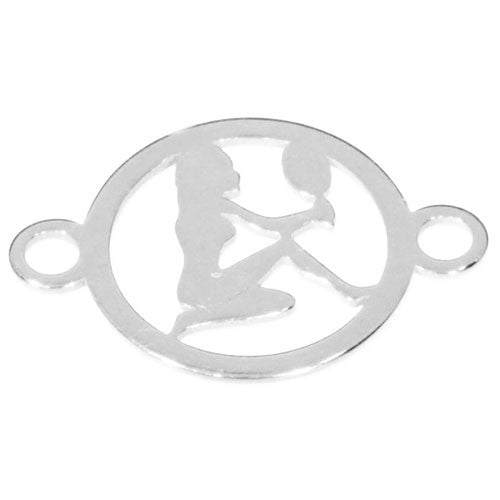 Sternzeichen Jungfrau mit zwei Ösen Silber  - 1