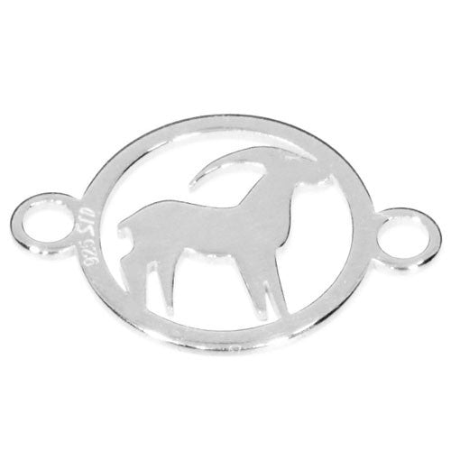 Sternzeichen Steinbock mit zwei Ösen Silber  - 1