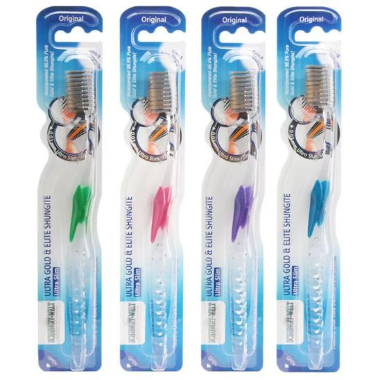 Zahnbürste Edelschungit + Gold  - 4