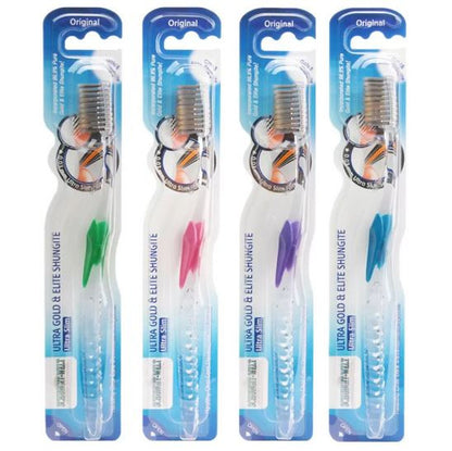 Zahnbürste Edelschungit + Gold  - 4