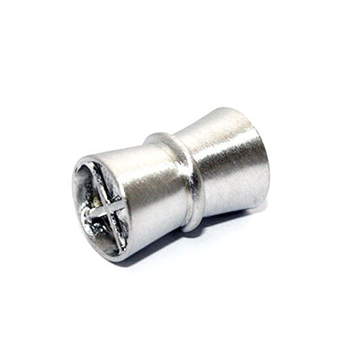 Magnetschließe Zylinder klein, Silber rhodiniert matt  - 1