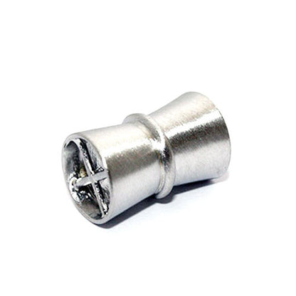 Magnetschließe Zylinder klein, Silber rhodiniert matt  - 1