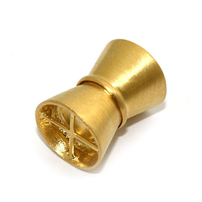 Magnetschließe Zylinder groß, Silber vergoldet matt  - 1