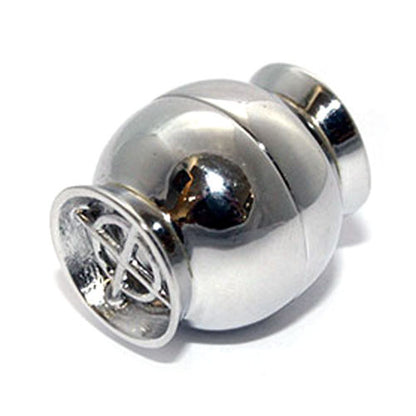 Magnetschließe Netz groß, Silber rhodiniert Steindesign - 1