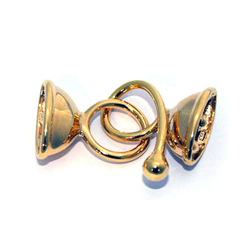 Doppelhaken oval klein, Silber vergoldet  - 1