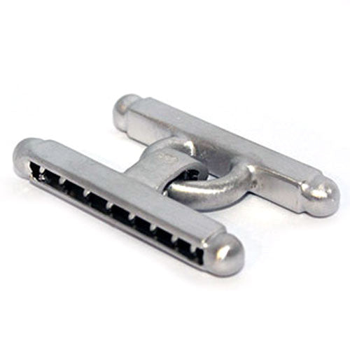 Stegschließe groß, Silber rhodiniert matt  - 1