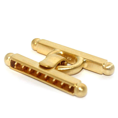 Stegschließe groß, Silber vergoldet matt  - 1