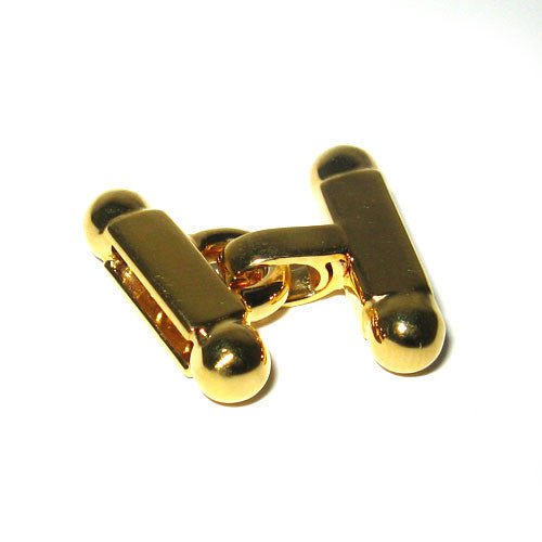 Stegschließe klein Silber vergoldet  - 1
