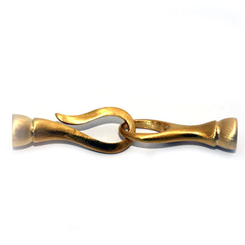 Schließe Tennis groß, Silber vergoldet matt  - 1