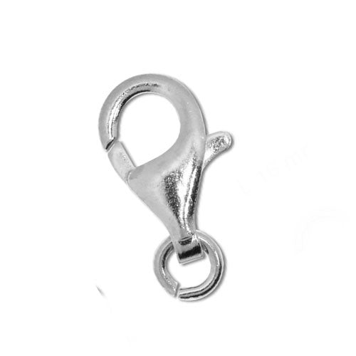 Karabiner 13 mm, Silber rhodiniert (1 Stk.)  - 1