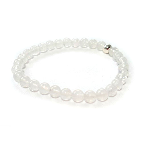Mondstein weiß Armband 6 mm  - 1