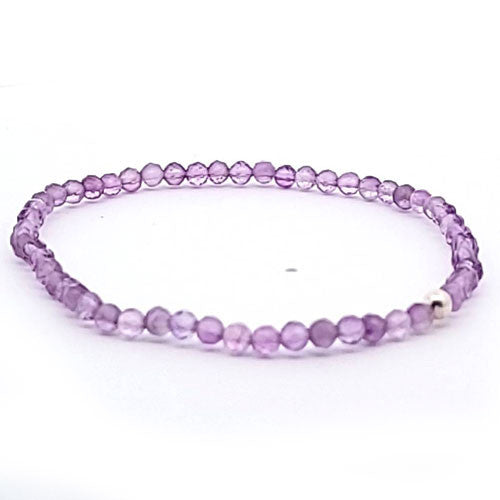 Amethyst hell Armband facettiert 3 mm  - 2