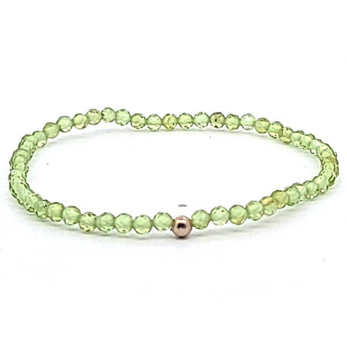 Peridot Armband facettiert 3 mm  - 2