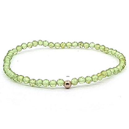 Peridot Armband facettiert 3 mm  - 2