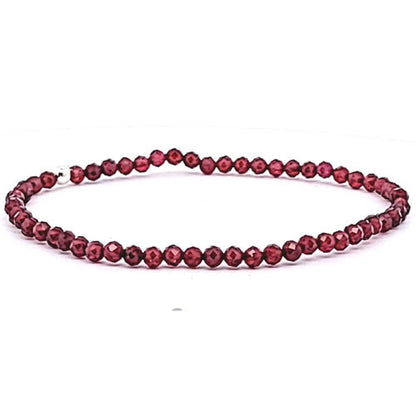 Granat Armband facettiert 3 mm  - 1