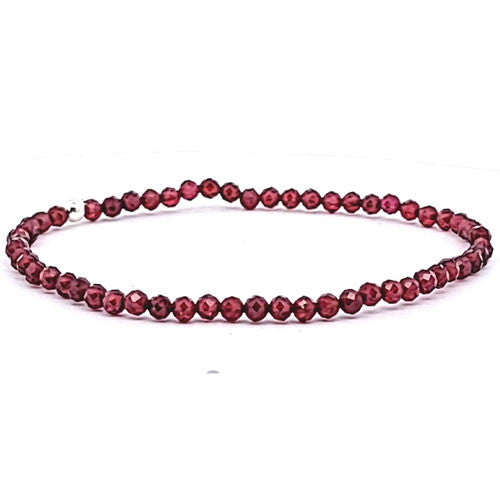 Granat Armband facettiert 3 mm  - 1