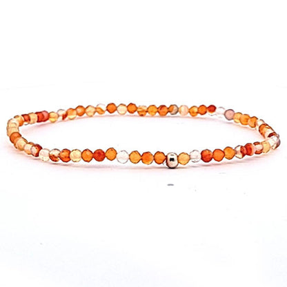 Karneol Armband facettiert 3 mm  - 2