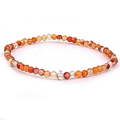 Karneol Armband facettiert 3 mm  - 1