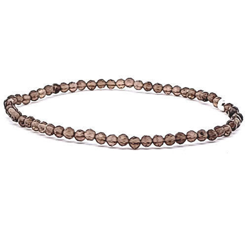 Rauchquarz Armband facettiert 3 mm  - 1