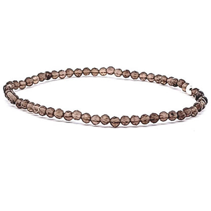 Rauchquarz Armband facettiert 3 mm  - 1
