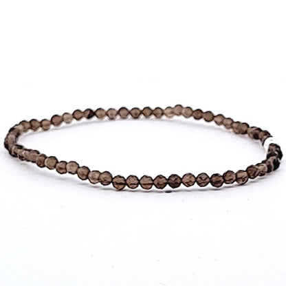 Rauchquarz Armband facettiert 3 mm  - 2