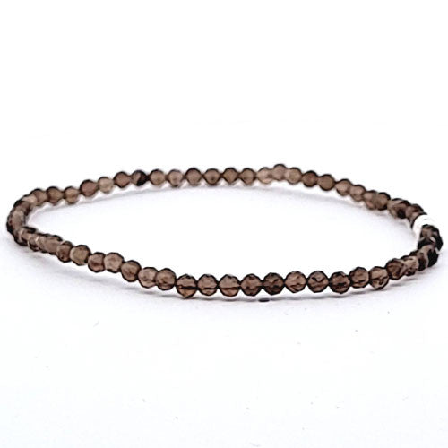 Rauchquarz Armband facettiert 3 mm  - 2