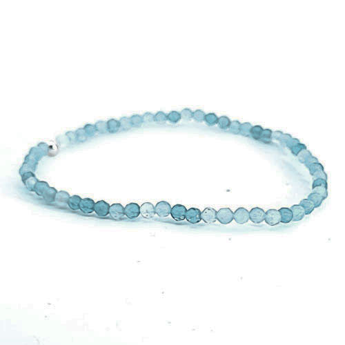 Aquamarin Armband facettiert 3 mm  - 1