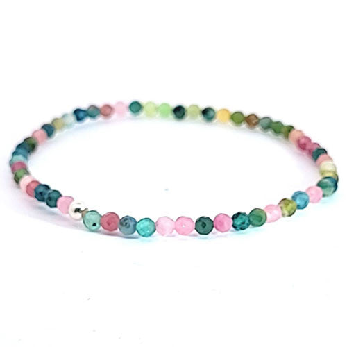 Turmalin A multi Armband facettiert 3 mm  - 1