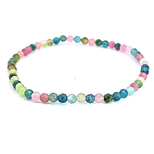 Turmalin A multi Armband facettiert 3 mm  - 2