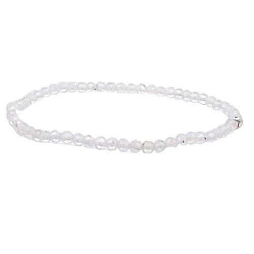 Mondstein weiß Armband facettiert 3 mm  - 1