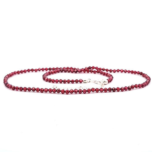 Granat Kugelkette facettiert 3 mm  - 1