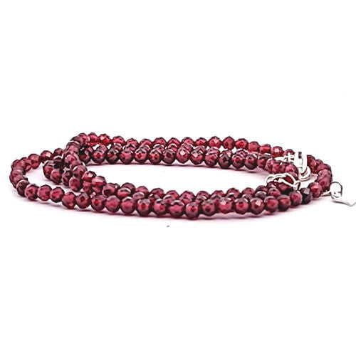 Granat Kugelkette facettiert 3 mm  - 2