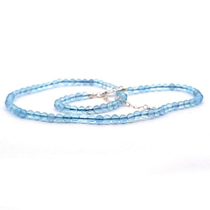 Aquamarin Kugelkette 4 mm  - 2