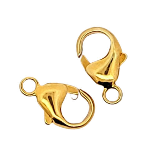 Karabiner mit fester Öse 16 mm, Silber vergoldet  - 2