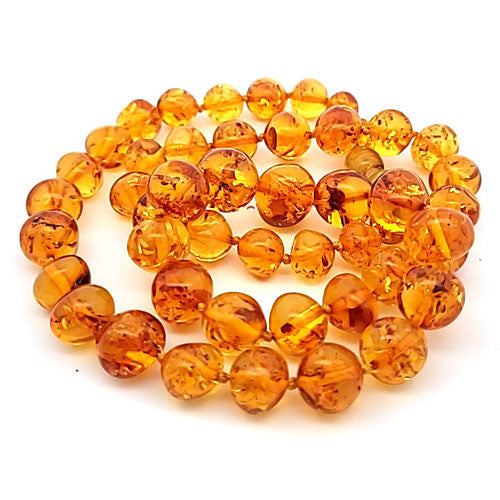 Bernstein Kette rund 8-12 mm  - 2