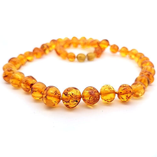 Bernstein Kette rund 8-12 mm  - 1