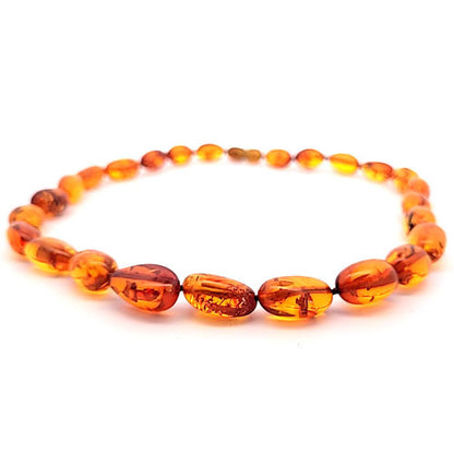 Bernsteinkette Oval 10-12 x 14-20  - 1