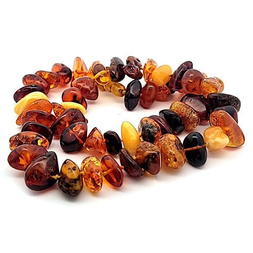 Bernstein Kette Tumble 10-18 mm, multi  - 1