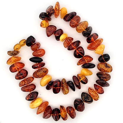 Bernstein Kette Tumble 10-18 mm, multi  - 3