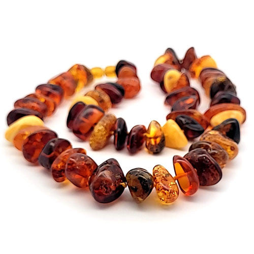 Bernstein Kette Tumble 10-18 mm, multi  - 4