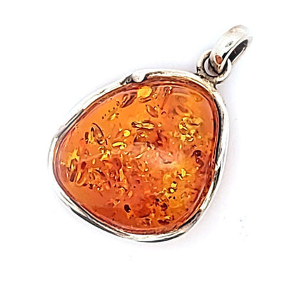 Bernstein-Silberanhänger Welle  - 3