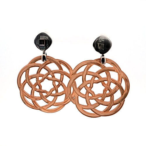 Ohrringe Perlmutt beige mit Abalone Paua Shell Steindesign - 1