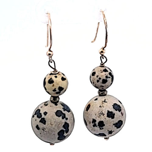 Ohrringe Dalmatinerstein  - 1