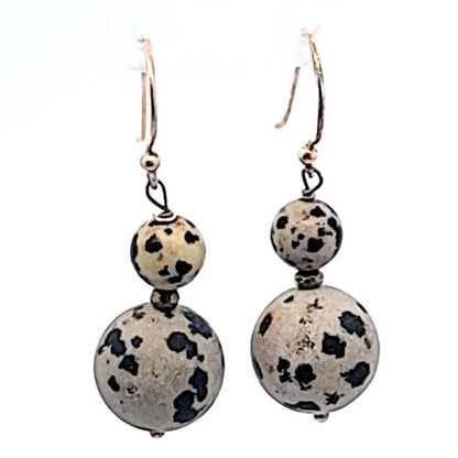 Ohrringe Dalmatinerstein  - 1