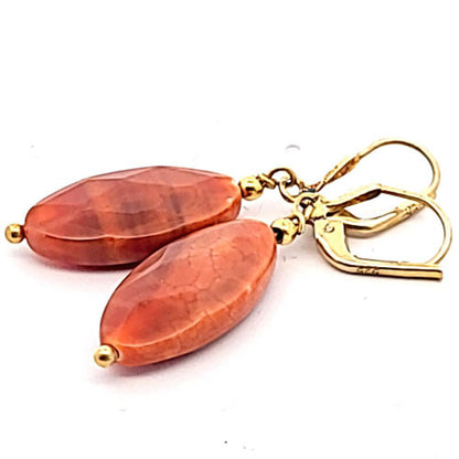 Ohrringe Roter Achat  - 1