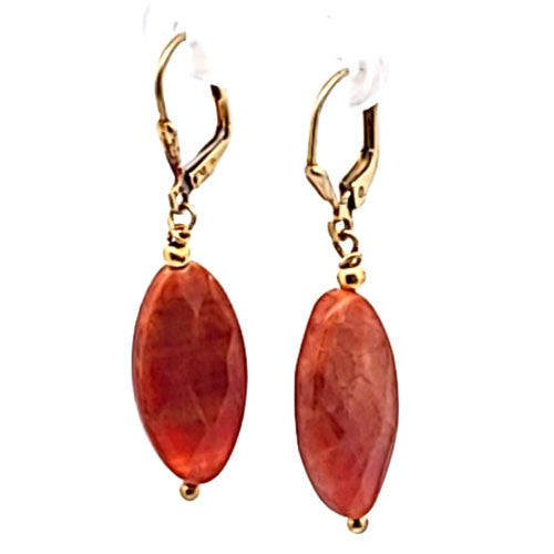 Ohrringe Roter Achat  - 2