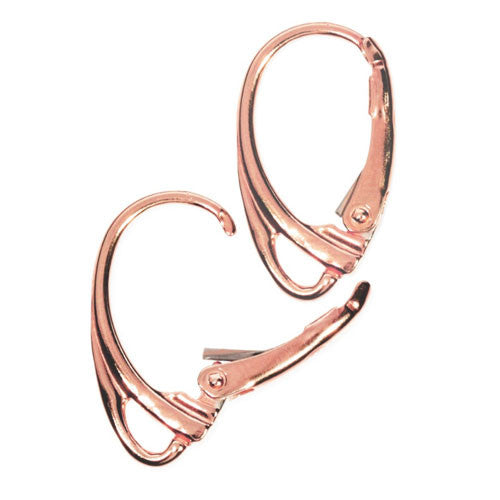 Klappbrisuren Milano (Ohrhaken mit Klappbügel) silber rosé vergoldet  - 1